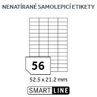 Etikety EUROLABELS  52,5x21,2mm, bílé, 52ks/arch, 100 archů, samolepící