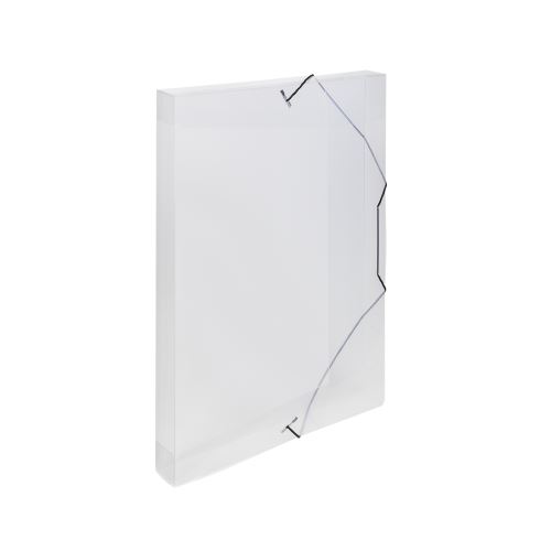 Krabice 3klopé s gumou A4  2-510 transparent ,hřbet 3cm