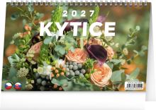 Kalendář stolní - Kytice CZ/SK 2027 - 23,1 x 14,5 cm   PGS-36922