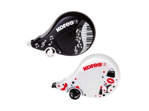 Korektor KORES - SCOOTER - BLACK WHITE - 4,2mm x8m   84972 (2)