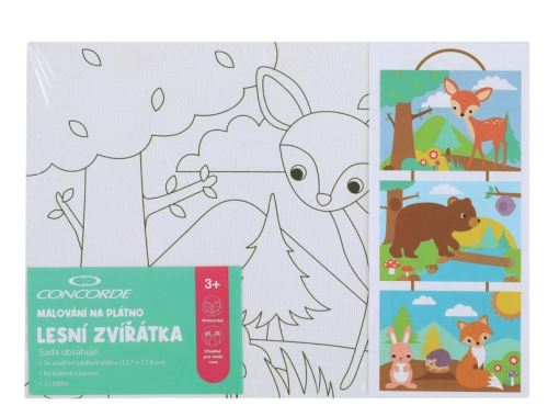 Malování na plátno CONCORDE Lesní zvírátka  A3304