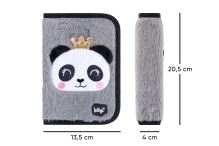 Penál školní klasik dvě chlopně Panda  A-7707 (2)