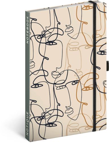 Notes Tvář - linkovaný, 13 × 21 cm     A-31762