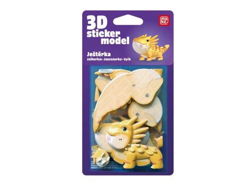 3D Sticker Model MAKE - Ještěrka