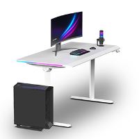 Herní stůl ULTRADESK QUEST- 140x70cm, 72-120cm, bílá-bílá (5)