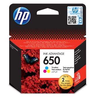 Originální ink HP - CZ102AE, HP 650, color, 200str.