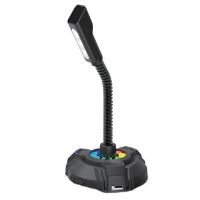 Počítačový mikrofon HP,  DHP-1100C, černý, LED světlo, USB Hub (8)
