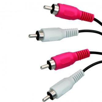 Audio kabel Logo - 2x CINCH samec, 2x CINCH samec, 1.5m, černá