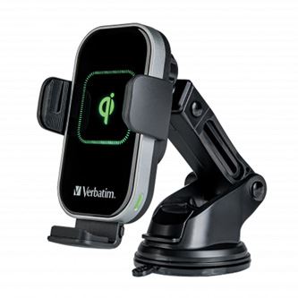 Držák mobilu Verbatim do auta - s bezdrátovým nabíjením, technologie Qi, černá