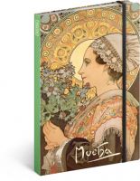 Notes Alfons Mucha - Bodlák, linkovaný, 13 x 21 cm          A-4362