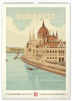 Kalendář nástěnný - Vintage plakáty – světová města 2027 - 33 x 46 cm   PGN-36361 (1)