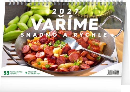 Kalendář stolní - Vaříme snadno a rychle 2027 - 23,1 x 14,5 cm   PGS-36919