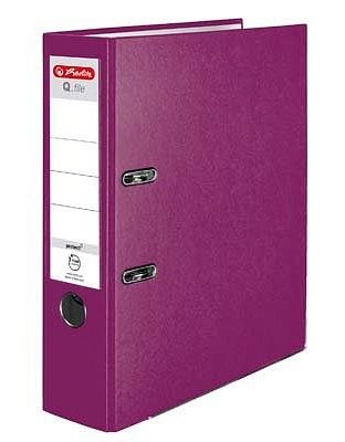 Pořadač pákový HERLITZ Q.file - A4/8cm fialový                50011872
