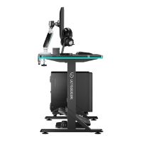 Herní stůl ULTRADESK IRON BLACK 132,5x60,5 cm, 71-81  cm, mechanicky nastavitelná výška,R (2)