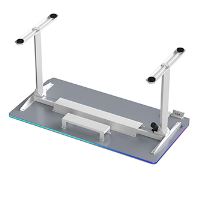 Herní stůl ULTRADESK QUEST, 140x70cm, 72-120cm, bílá-šedá (11)