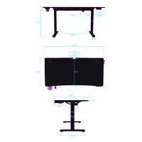 Herní stůl ULTRADESK LEVEL V2, 140x68cm, 72-117cm, elektricky nastavitelná výška, bez podl (9)