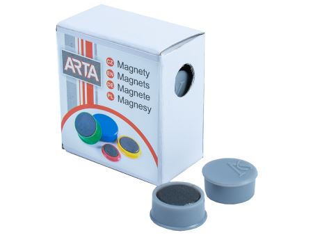 Magnety ARTA průměr 16mm, šedé, 10ks/bal.