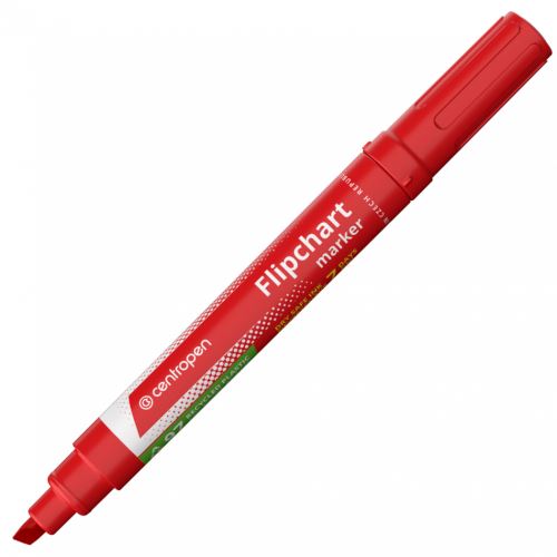 Značkovač FLIPCHART 8560/1, červený, 1-4,6mm, klínový hrot, vodní, CENTROPEN