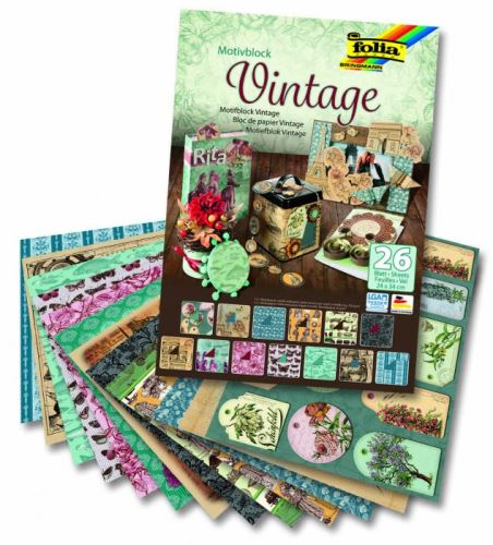 Blok - motiv "Vintage", 26 listů           f47549
