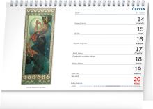 Kalendář stolní - Alfons Mucha 2027 - 23,1 x 14,5 cm   PGS-36880 (1)
