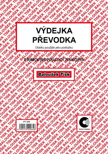 Výdejka Převodka A5, průpisný PT230