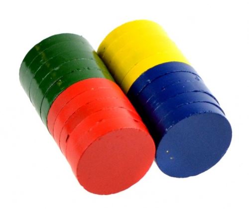 Magnety 25mm, kulatý barevný 20ks  171712