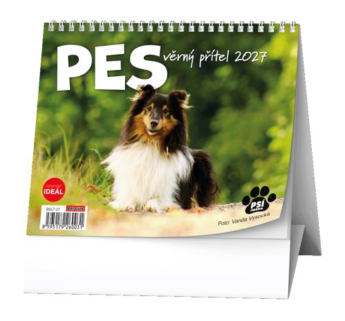 Kalendář stolní - IDEÁL - Pes - věrný přítel /s psími jmény/   BSL7-27
