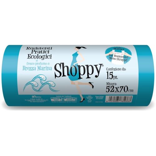 Odpadkové pytle  SMP Shoppy - Mořský vánek - 30l - 52x70cm - 15ks   SH14
