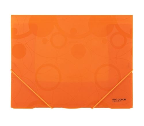 Složka A4 s gumičkou 3klopy PP NEO COLORI oranžová 2-939