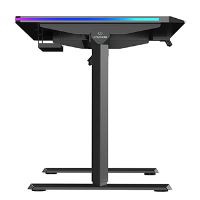 Herní stůl ULTRADESK QUEST - 140x70cm, 72-120cm, černá-černá (13)