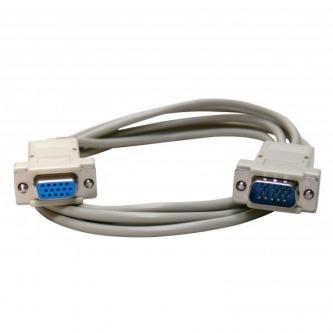 Video kabel prodlužovací LOGO VGA (D-sub) samec, VGA (D-sub) samice, 2m, šedý