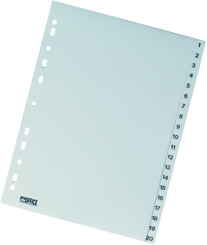 Registr, rozřaďovač HERLITZ A4 Číselný 1-20, EURO, ROZ 1-20