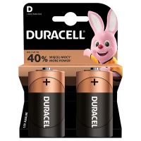 Baterie jednorázová alkalická, velký monočlánek, D, 1.5V, Duracell, blistr, 2-pack, 42342, (1)