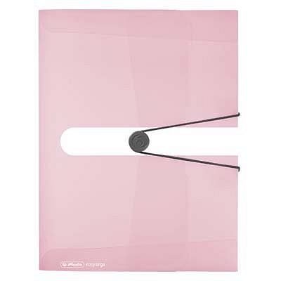 Box na spisy  HERLITZ A4/4 cm, růžový - transparentní     11408986