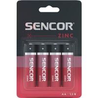Sencor Jednorázová zinkouhlíková baterie AA, 4-pack (10)