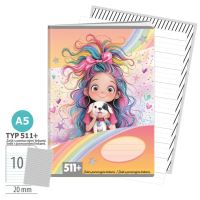 Sešit A5 - 511+ - 10listů - Rainbow Ella   1586-0426