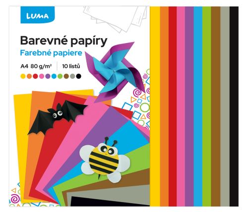 Barevný papír LUMA - složka A4, 10l (1)