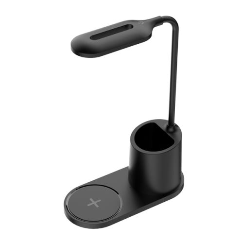 Stolní LED lampa Platinet - 3W - bezdrátové nabíjení - černá   PLADLL1930N