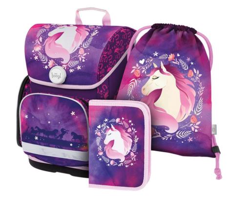 Školní set Ergo Kůň - aktovka, penál, sáček   A-31707