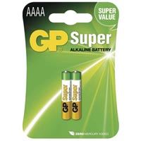 Baterie alkalická, AAAA, 1.5V, GP, blistr, 2-pack, speciální (1)