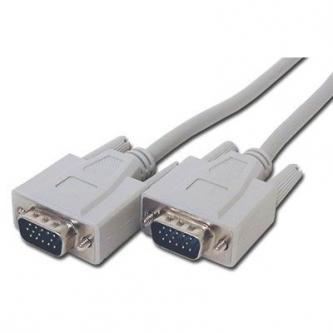 Video kabel VGA (D-sub) samec, VGA (D-sub) samec, 2m, šedý