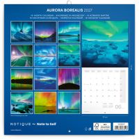 Kalendář poznámkový - Polární záře 2027 - 30 x 30 cm   PGP-36354-V (14)