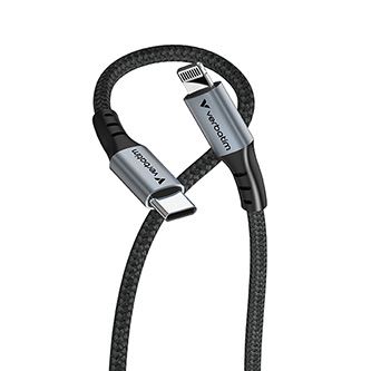 USB kabel Verbatim - USB C samec - USB lightning samec, 60W, 1.2m, černý, box, 31844