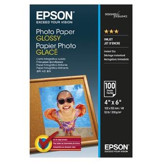 Fotopapír Epson Photo Paper, C13S042548, lesklý, bílý, 10x15cm, 4x6", 200 g/m2, 100 ks