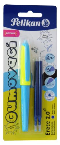 Pero gumovací PELIKAN Neon modré + 2náplně     60079095