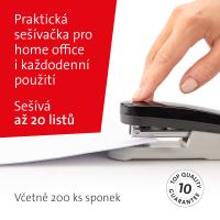 Sešívačka NOVUS E 20 - šedočerná - 20listů (6)