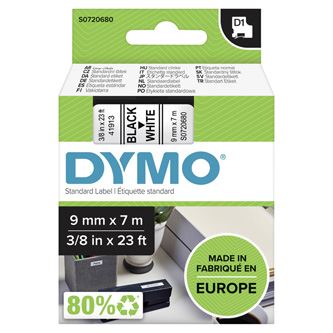 Páska DYMO do tiskárny štítků, 40913, S0720680, černý tisk/bílý podklad
