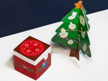Adventní kalendář papírový - stromeček (3)