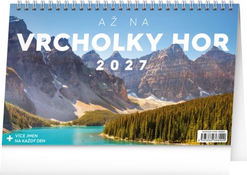 Kalendář stolní - Až na vrcholky hor 2027 - 23,1 x 14,5 cm   PGS-36899
