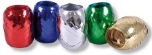 Stuha vázací metal 5mm/ 20m stříbrná (klubko)